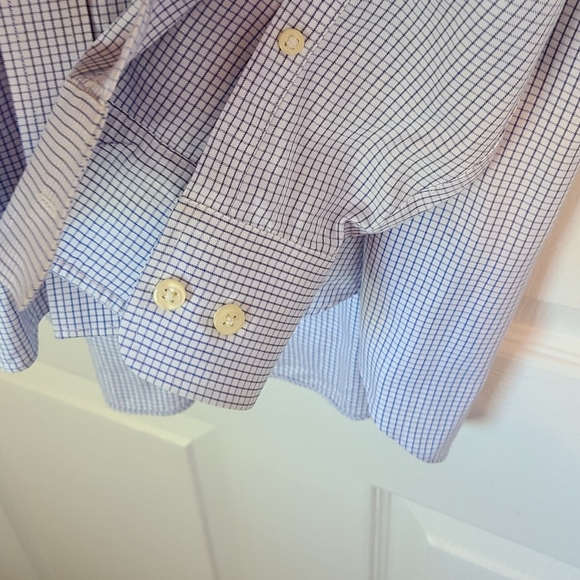 Merona, Men's Long Sleeve Dress Shirt, Size: XL Color: Blue/White - Picture 10 of 11